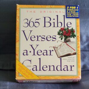 365 Bible Verses a Year Calendar 2000 - Same as 2028